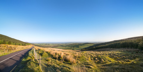  Morning and beautiful sunrise on the road
