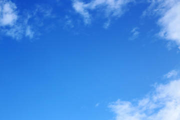 white cloud on blue sky in the morning, clear weather day background