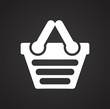 © Andre - Shop basket icon on background for graphic and web design. Simple vector sign. Internet concept symbol for website button or mobile app.