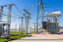 High Voltage Equipment On Power Electric Station