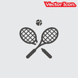 © Best_Vector_Icon - Tennis icon isolated sign symbol and flat style for app, web and digital design. Vector illustration.