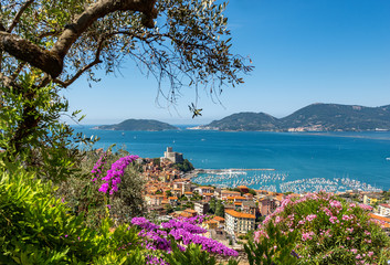 Wall Mural - Lerici and Portovenere town in Liguria Italy