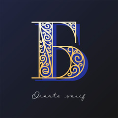 Sticker - Ornate serif typeface