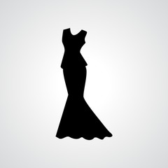 Wall Mural - Woman Dress Icon Isolated or Gown Symbol