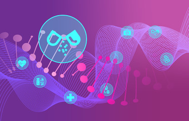 Big Data Visualization with DNA Helix and Medical Icons