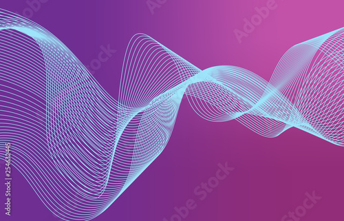 Beautiful Abstract Thin Line Wave Futuristic Background