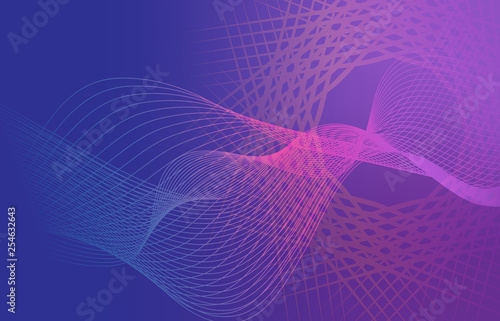 Beautiful Abstract Thin Line Wave Futuristic Background