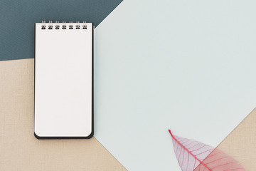 Wall Mural - space pencil with note book background
