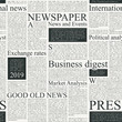 Vector seamless pattern with newspaper columns. Text in newspaper page unreadable. Old newspaper with black text, repeating newspaper vector background with headings.