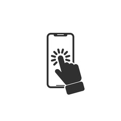 Wall Mural - Touch smartphone icon in simple design. Vector illustration