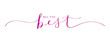 ALL THE BEST brush calligraphy banner