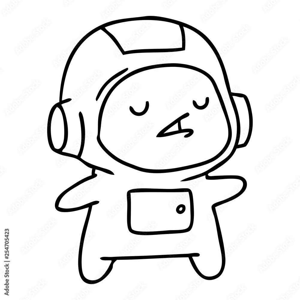easy astronaut drawing cute