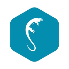 Sticker - Lizard icon in simple style isolated vector illustration. Reptiles symbol