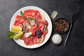 Wall Mural - Marbled beef carpaccio