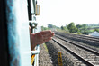 Little Boy Hand outside the Indian Train Window