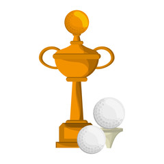 Golf trophy cup symbol