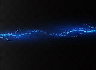Wall Mural - lightning on a transparent