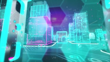Wall Mural - 5 Years with digital technology concept