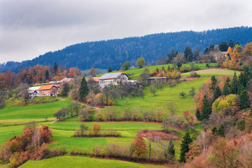 Wall Mural - Beautiful landscape with Alps mountains near Bled Lake of Slovenia