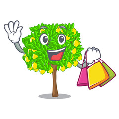 Canvas Print - Shopping lemon tree isolated with the mascot