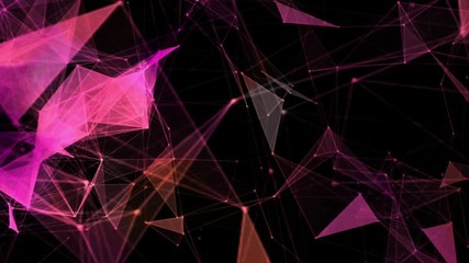 Wall Mural - abstract polygonal background animation.