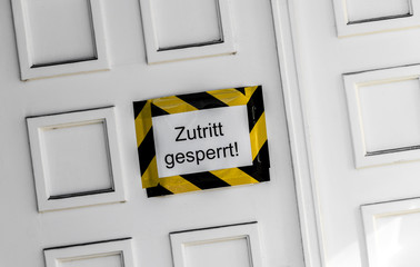 Sticker - Zutritt gesperrt