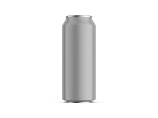 Wall Mural - Aluminum can mockup on yellow background. 500 ml aluminum soda can mock up.