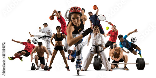 Dekoracja na wymiar  ogromny-kolaz-wielu-sportow-na-rolkach-taekwondo-tenis-pilka-nozna-koszykowka-itp