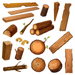 Wall Mural - Wooden chips and bark, timber and stum. Wood