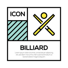 Wall Mural - BILLIARD ICON CONCEPT