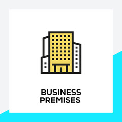 Sticker - BUSINESS PREMISES LINE ICON SET