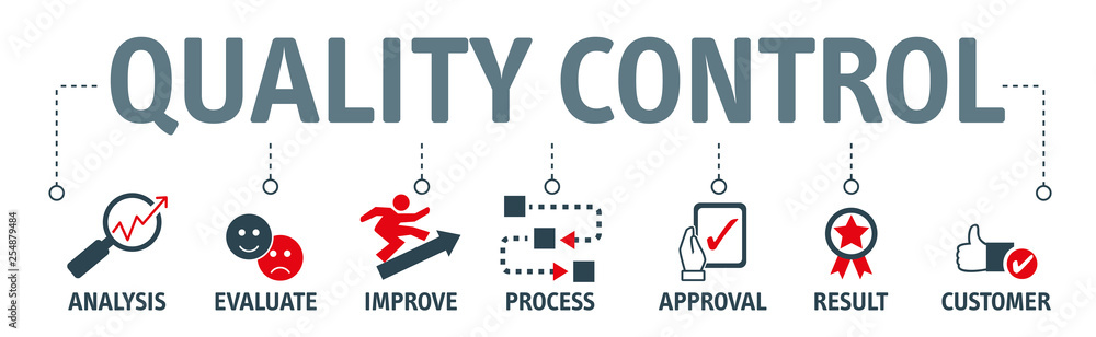 Quality Control Concept - Vector Illustration - obrazy, fototapety, plakaty 