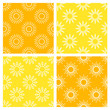 Sun pattern collection. Seamless paper set with line sunshine icons. Vector illustration.