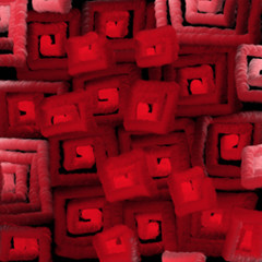 Wall Mural - Texture a squares light abstraction for a background. 3D illusion of light.