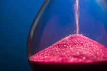 Bright Colored Pink Sand With Hourglass