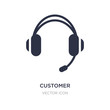 © zaurrahimov - customer service headset icon on white background. Simple element illustration from Technology concept.