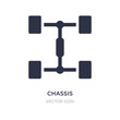 chassis icon on white background. Simple element illustration from Transport concept.