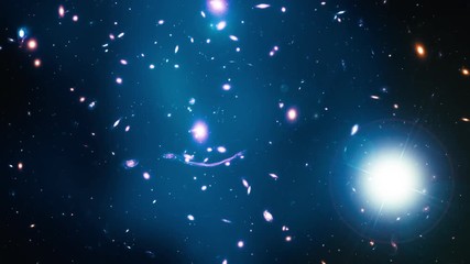 Wall Mural - Galaxy outer space map star cluster space exploration. Contains public domain image by Nasa