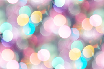 multicolored blurry lights bokeh defocused abstract background for christmas new year and celebratio