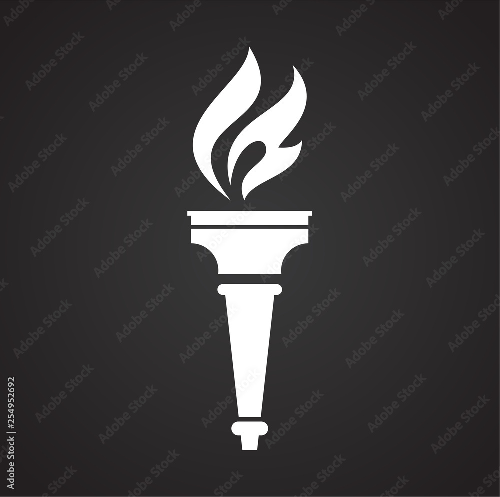 Torch icon on background for graphic and web design. Simple vector sign ...