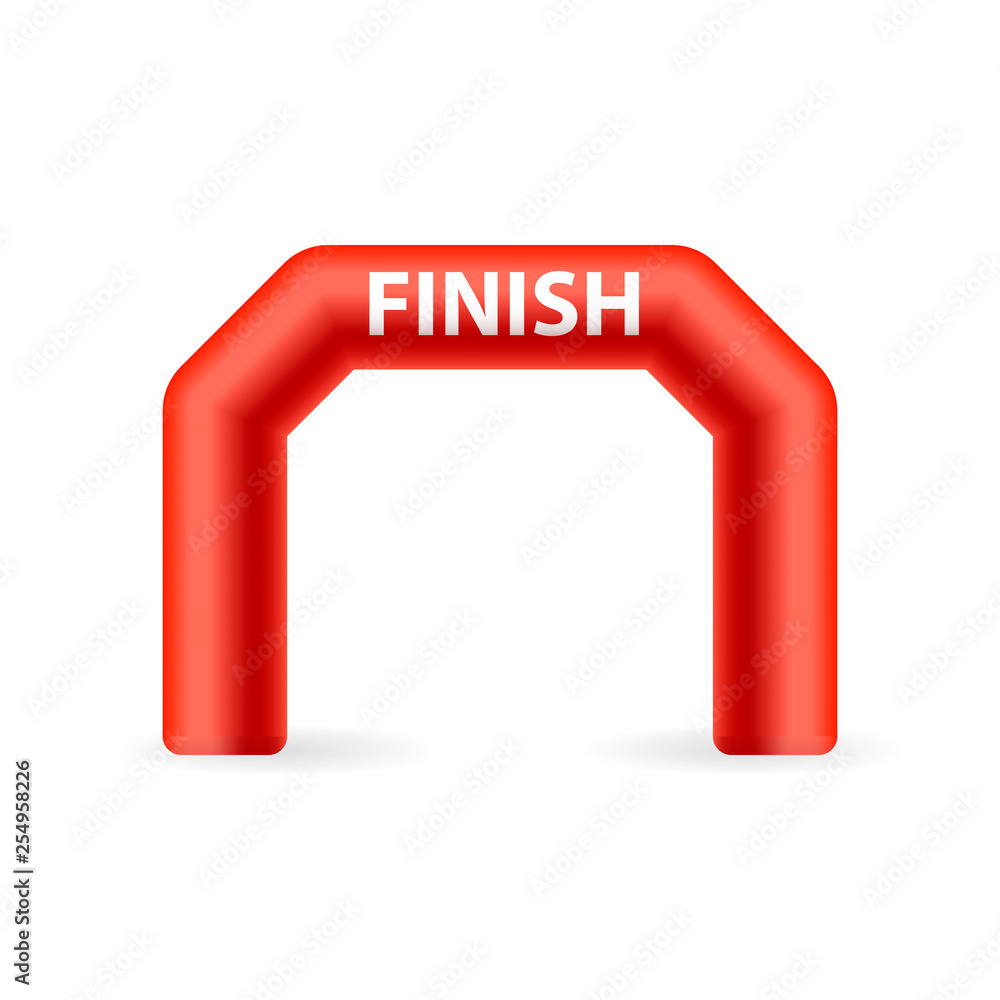 Inflatable finish arch icon. Clipart image isolated on white background ...
