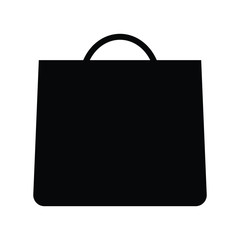 Wall Mural - A black and white vector silhouette of a handbag