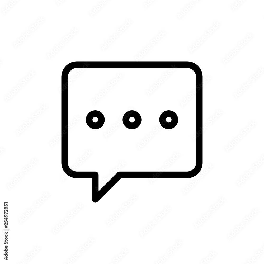 Chat message icon. Comment sign