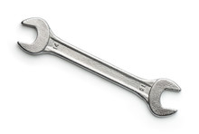 Top View Of Metal Open End Wrench