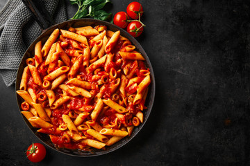 Wall Mural - Classic penne pasta with tomato sauce