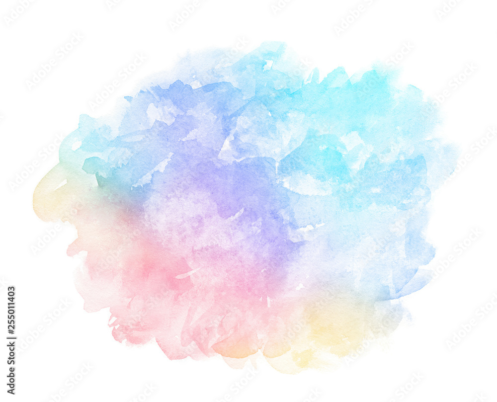 Abstract pink blue red yellow green violet orange purple watercolor on  white background.The color splashing in the paper.It is a hand drawn. Stock  Illustration | Adobe Stock, image size:1000x809
