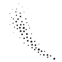 Canvas Print - falling star. cloud of dust isolated on white background. vector