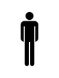canvas print picture - pictogram mann figur männlich stehend neutral zeichen symbol mensch silhouette logo design