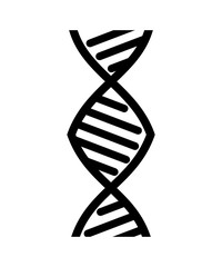 Abstract DNA strand symbol. Isolated on white background. Vector concept illustration.