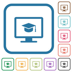 Poster - Webinar on monitor simple icons